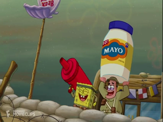 Patrick and SpongBob laughing